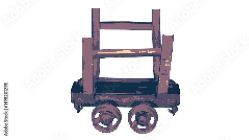 Minecart pixel art 