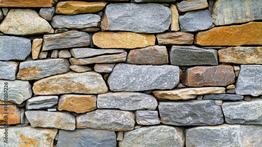 Detailed Texture of Natural Stone Wall with Varied Color Stones Detailed Texture of Natural Stone Wall with Varied Color Stones