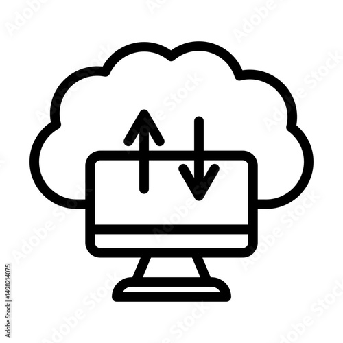 Cloud Monitoring line icon