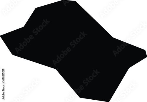 Antônio Prado de Minas Brazil silhouette map