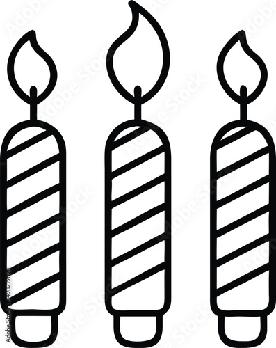 silhouette of waisak celebration candles simple on