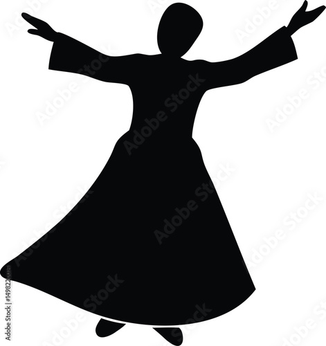 sufi dance silhouette 