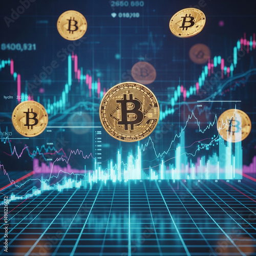 Wallpaper Mural stock market graphs Torontodigital.ca