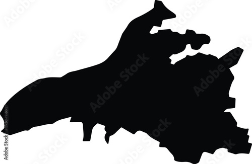 Arwal India silhouette map