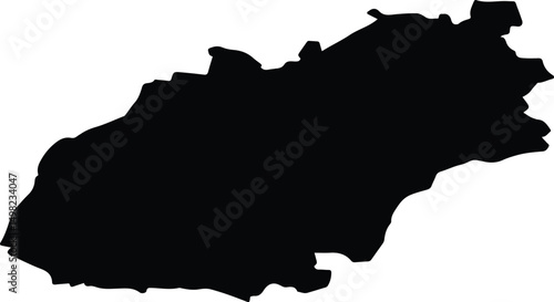 Argayashsky District Russia silhouette map