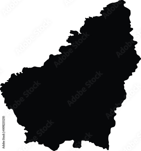 Ardèche France silhouette map