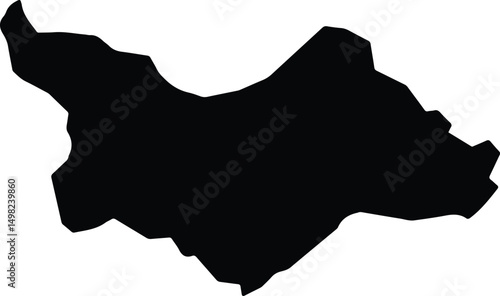 Araguapaz Brazil silhouette map