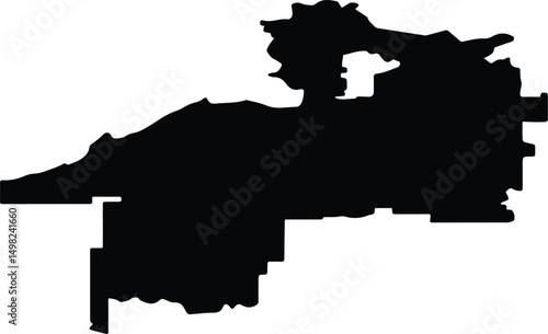 Azovsky District Russia silhouette map