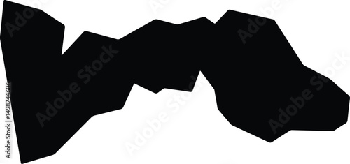 Aweil West South Sudan silhouette map