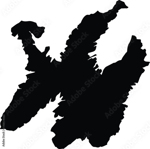 Avalon Peninsula Canada silhouette map