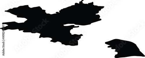 Aukra nor Norway silhouette map