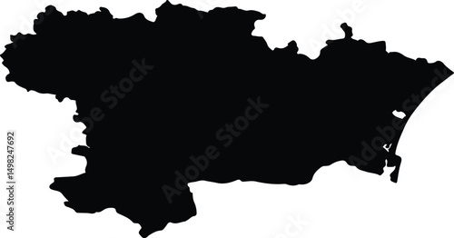 Aude France silhouette map