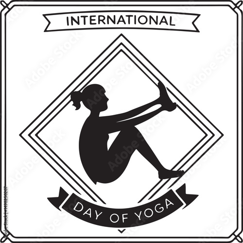 International Yoga Day Silhouette Harmonizing Body and Mind