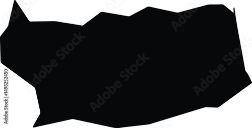 Assoli Togo silhouette map