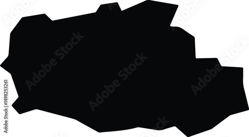 Aso Japan silhouette map