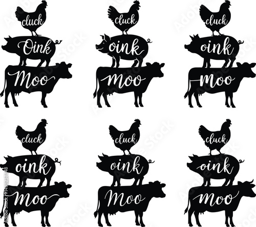 Cluck Oink Moo, Farm Cow Chicken Pig