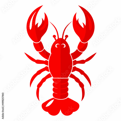 red crab isolated on white background