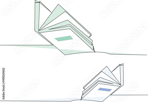 Dynamic illustration of an open book with flying pages – representing learning, imagination, education, and storytelling.
