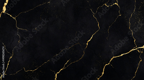 Black Gold Marble Texture Elegant Luxury Background Design Art Nature Pattern Surface Abstract Style Smooth Premium Modern Rich Decorative Royal Classic Interior Decor Visual Beauty Illustration