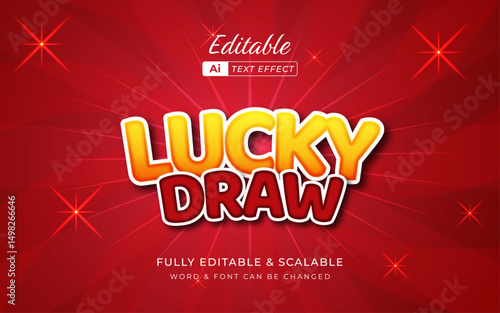lucky draw three-dimensional for text effect