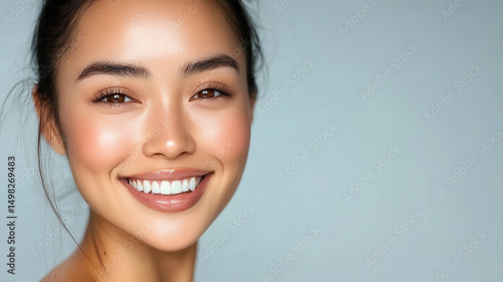 Naklejka premium Radiant woman with a beautiful, healthy smile.