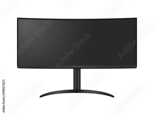Realistic TV screen. Smart TV monitor mockup Vector isolated on a white background