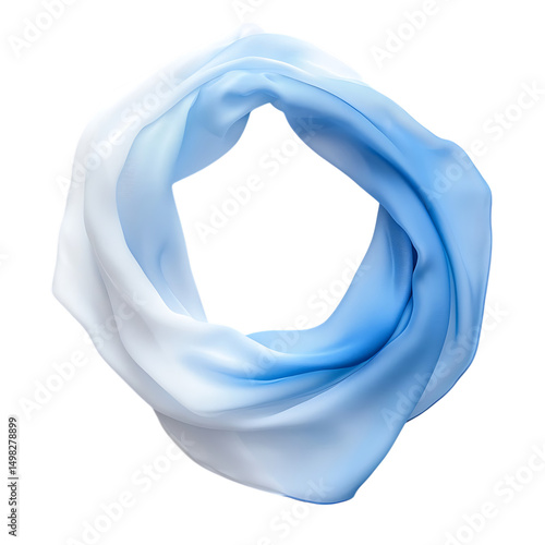Elegant Cooling Bandana with a Soft Advanced Moistu Isolated on Transparent Background