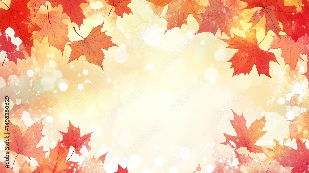 Autumn leaves fall background, design template Autumn leaves fall background, design template