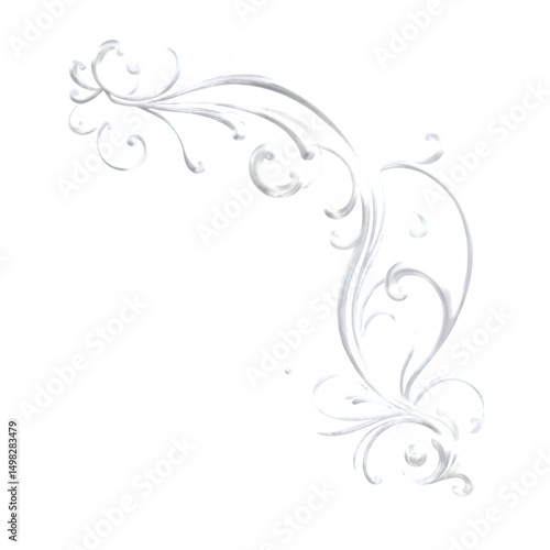 Elegant silver swirls design perfect for luxurious projects add a touch of sophisticated beauty to your artwork