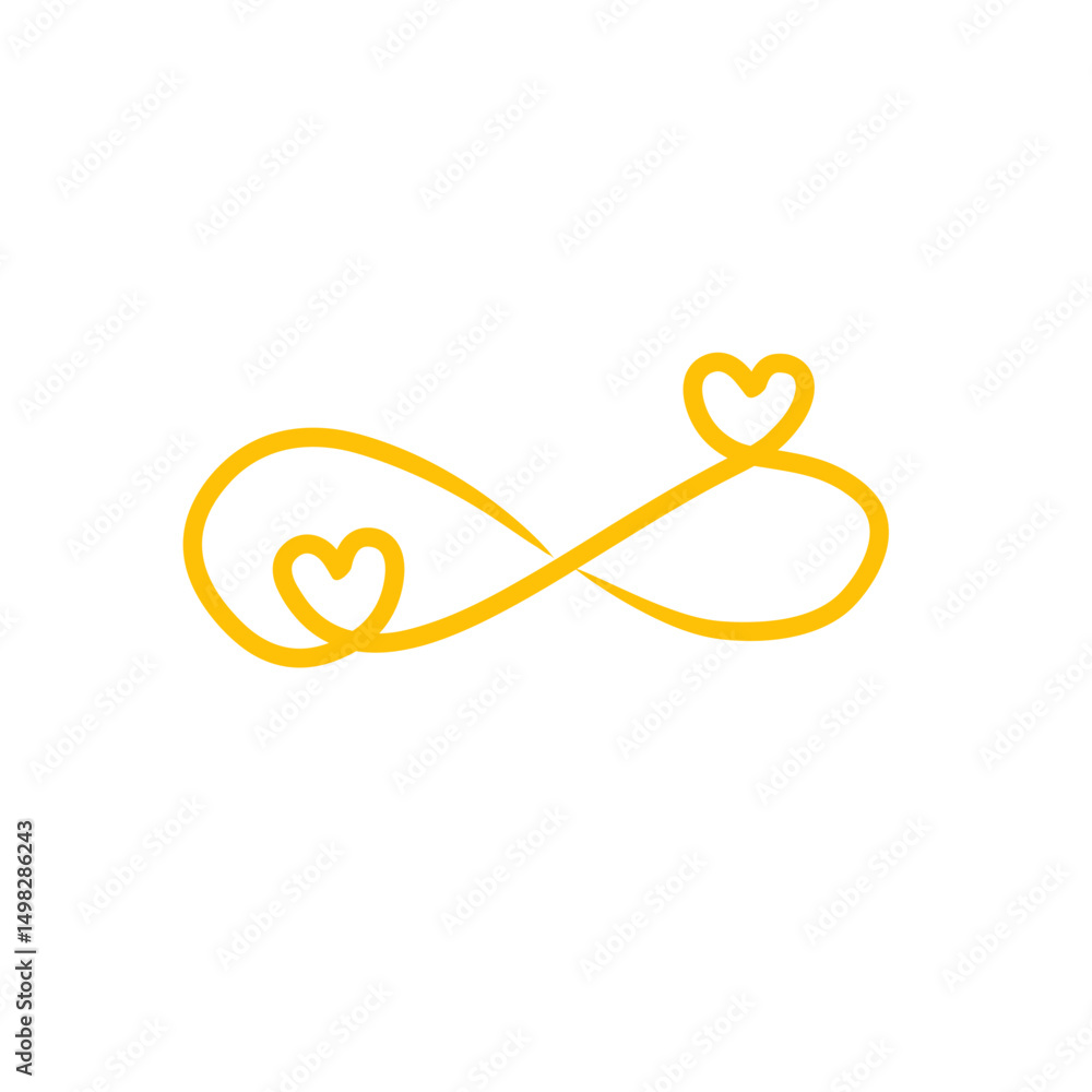 Fototapeta premium infinity heart line symbol