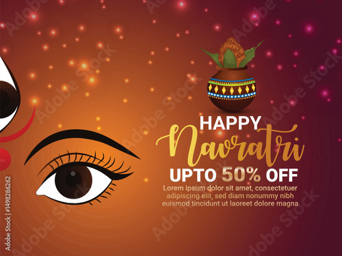 Creative design happy navratri background