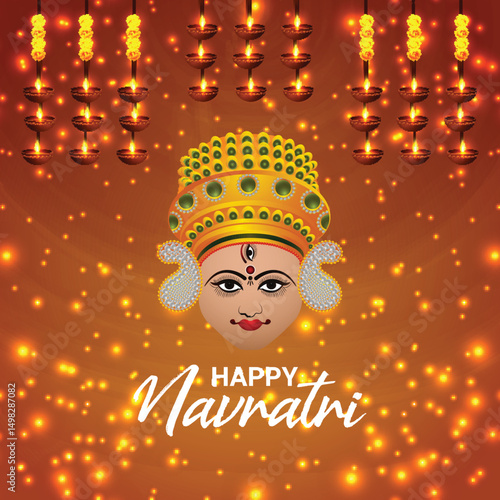 Happy navratri celebration background