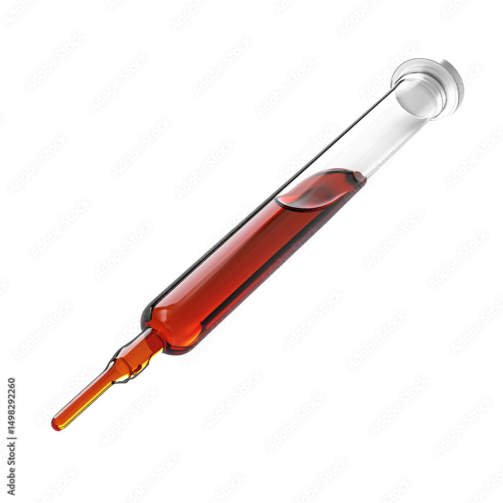 Amber Liquid in Glass Dropper Bottle Amber Liquid in Glass Dropper Bottle