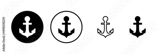 Anchor icon logo design. Anchor sign and symbol. Anchor marine icon.