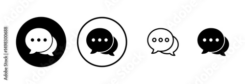 Chat icon logo design. speech bubble sign and symbol. comment icon. message