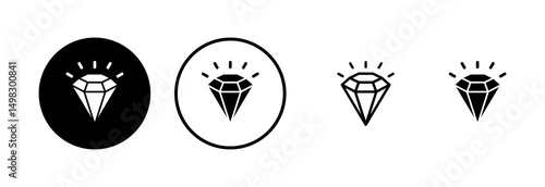 Diamond icon logo design. diamond gems sign and symbol