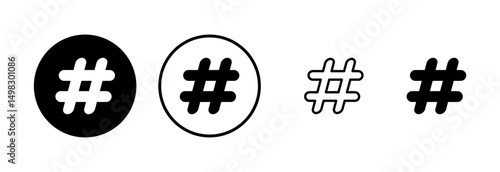 Hashtag icon logo design. hashtag sign and symbol