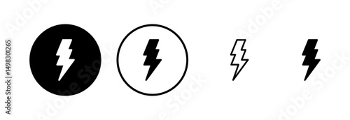 Lightning icon logo design. electric sign and symbol. power icon. energy sign