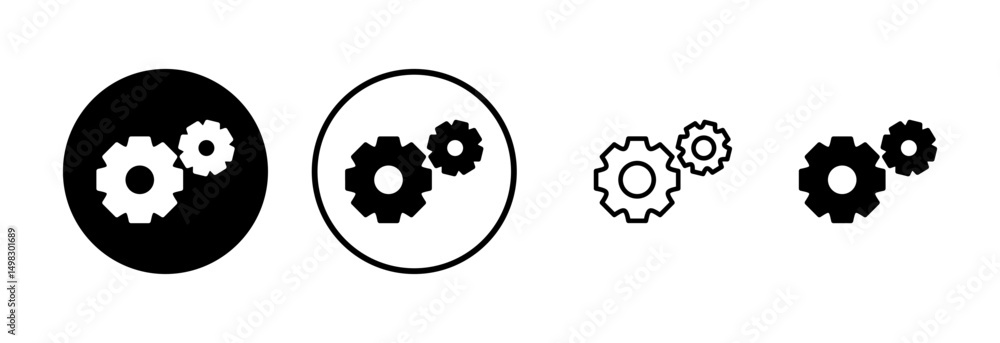 Setting icon logo design. Cog sign and symbol. Gear Sign Setting icon logo design. Cog sign and symbol. Gear Sign