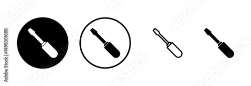 Screwdriver icon logo design. tools sign and symbol