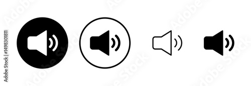 Speaker icon logo design. volume sign and symbol. loudspeaker icon. sound symbol
