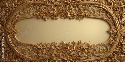 Intricate gold filigree swirls & floral frame, perfect for elegant invitations ,  party,  texture,  vintage