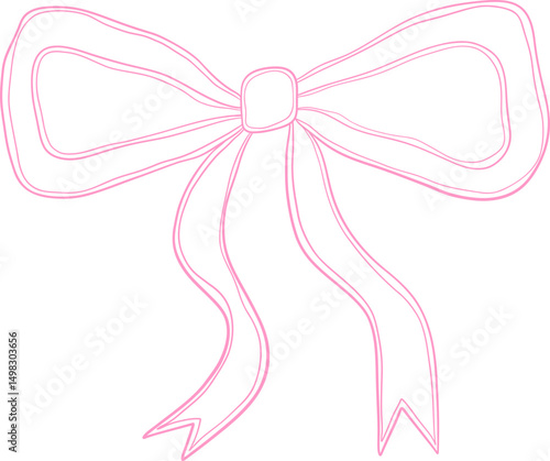 Flowing Curved Ribbon Bow