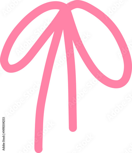 Drooping Tail Pink Bow