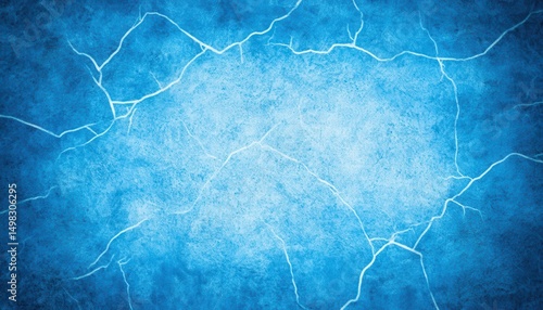 青い氷のひび割れた質感テクスチャ
