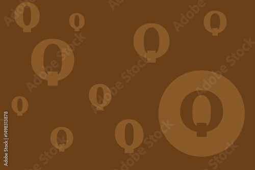 Abstract design featuring a pattern of circular shapes against a brown background, creating an artistic visual effect