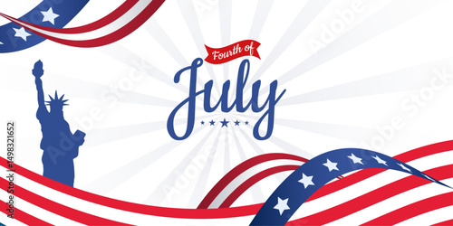 4th of July web banner | United States Independence Day banner | Fourth of July