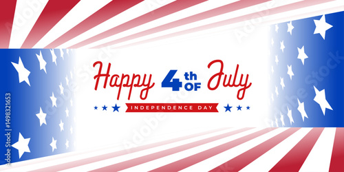 4th of July social media cover web banner | United States Independence Day banner | Fourth of July