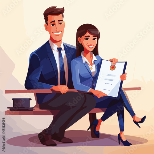 Professional businessman sitting at a business meeting looking confident and successful