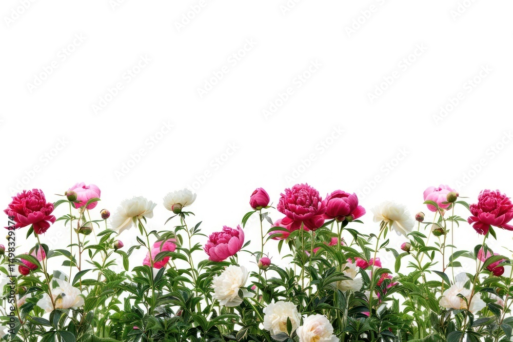Fototapeta premium Peony flowers carnation outdoors blossom.